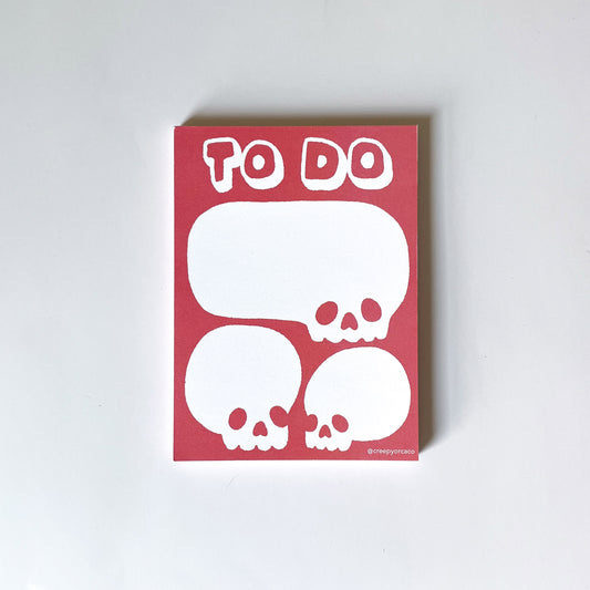 Skull To Do Notepad
