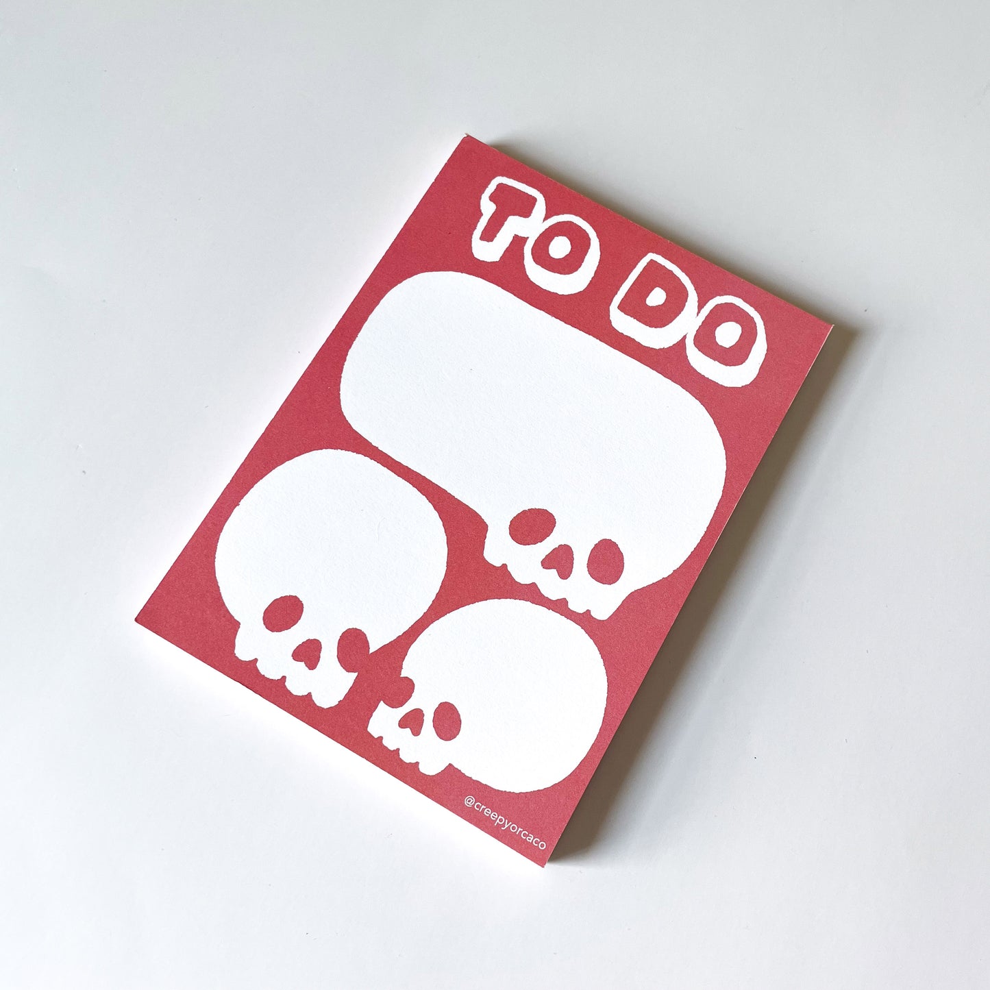 Skull To Do Notepad - Creepy Orca Supply Co
