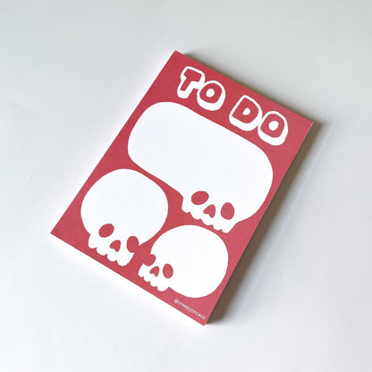 Skull To Do Notepad - Creepy Orca Supply Co