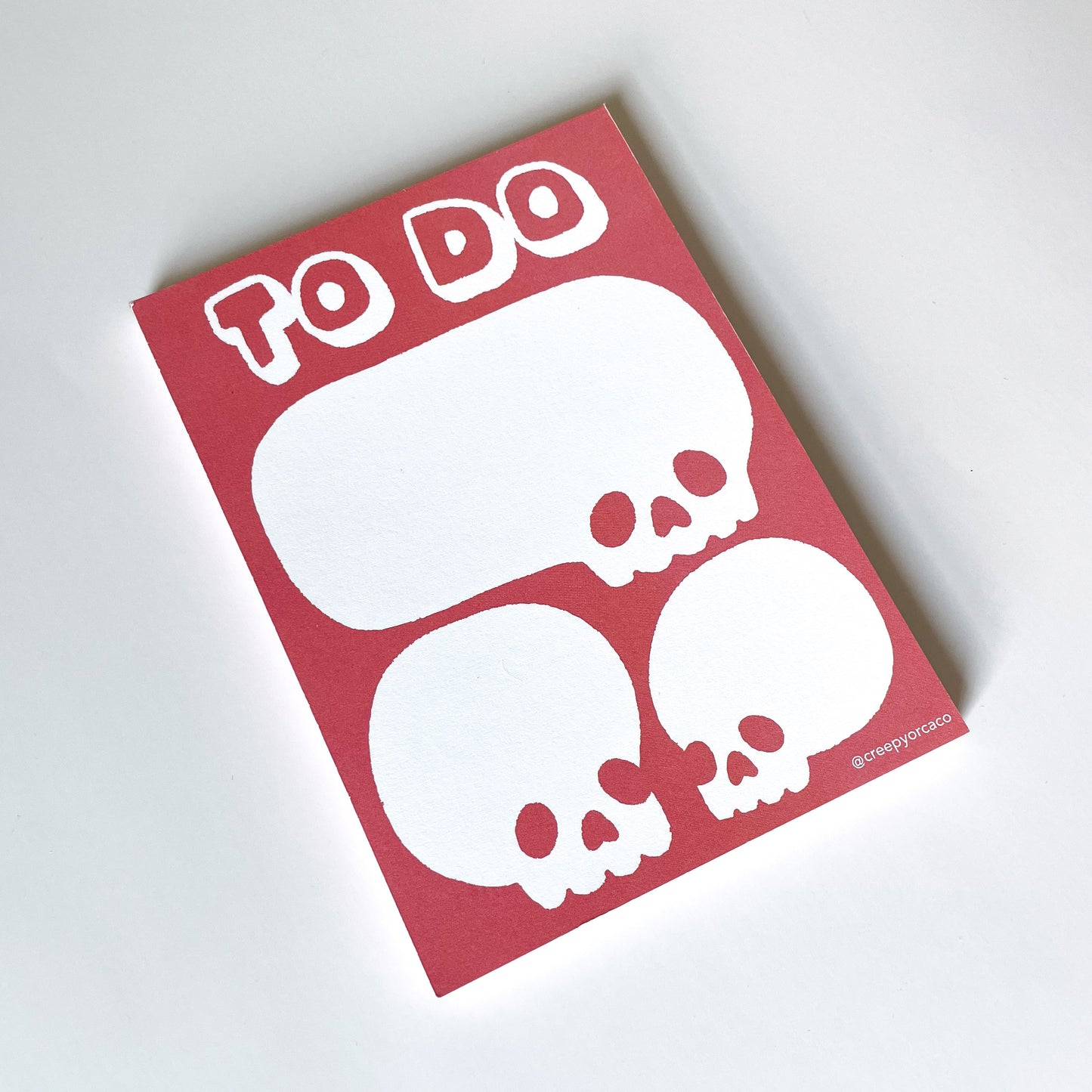 Skull To Do Notepad - Creepy Orca Supply Co