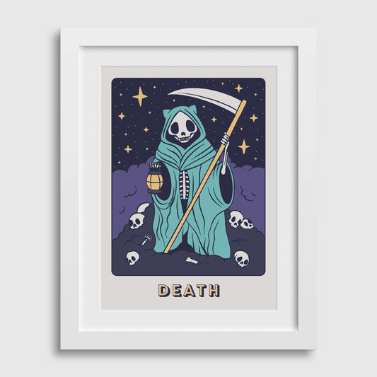 Death Raccoon Tarot Card 5x7 Art Print