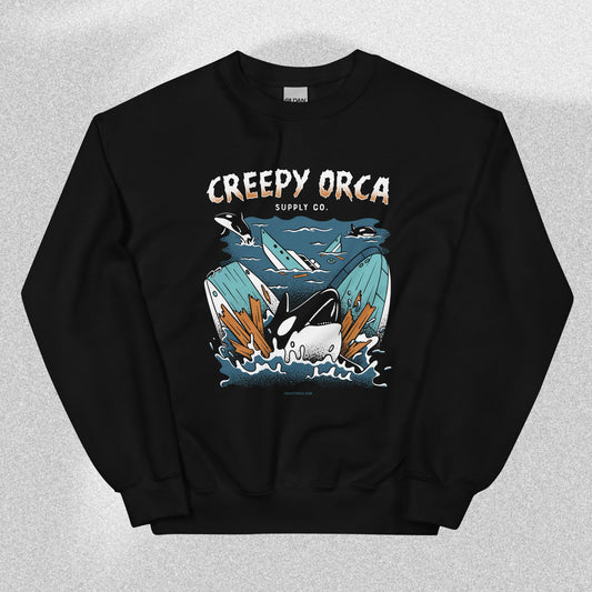 Creepy Orca Yacht Attack Sweatshirt